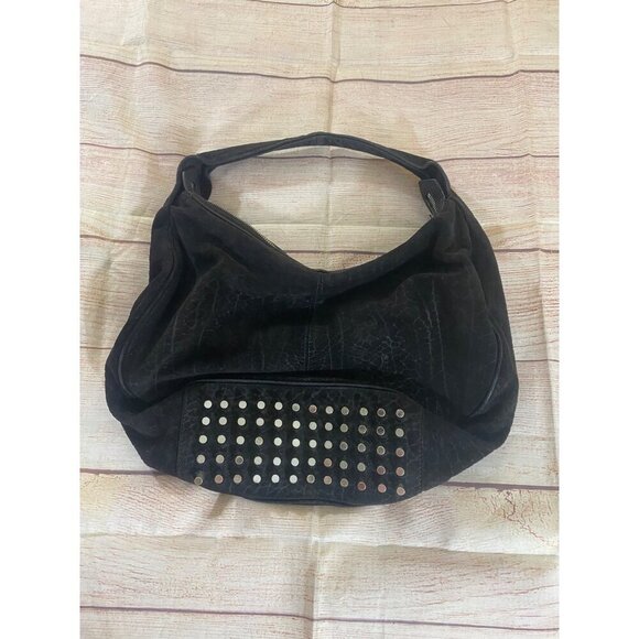 Alexander Wang Women's Black Suede Croc Embossed Hobo Bag - OS - Picture 9 of 14